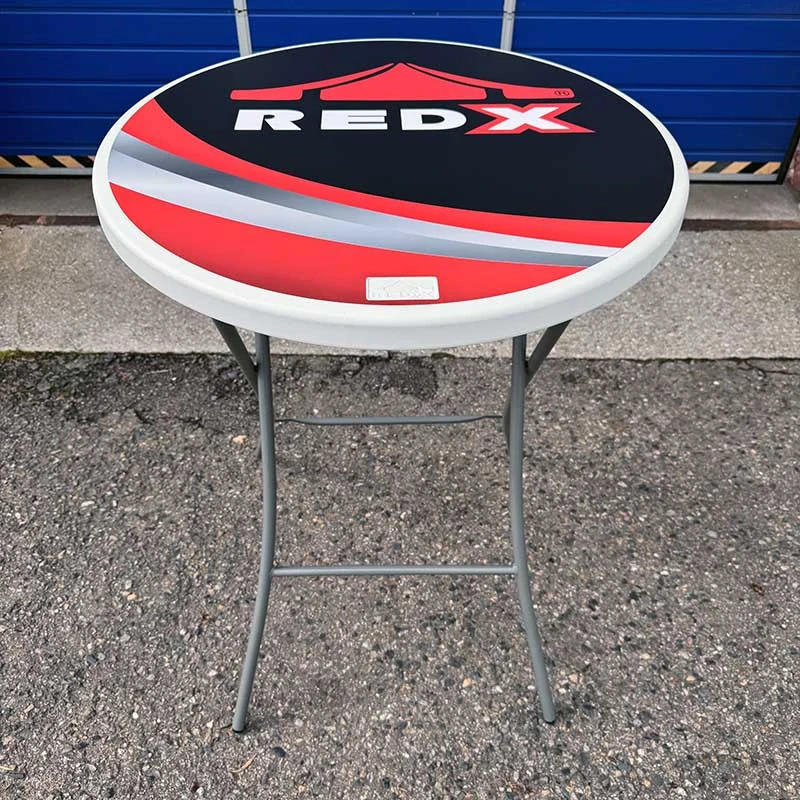Skladací bistro stôl 80 cm s potlačou