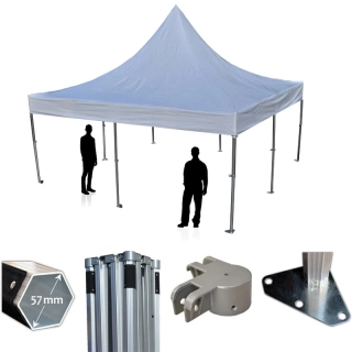 Nožnicový párty stan "PAGODA" RedX® PROFI EXTREME PVC 5x5 m